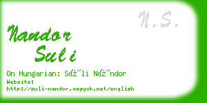 nandor suli business card